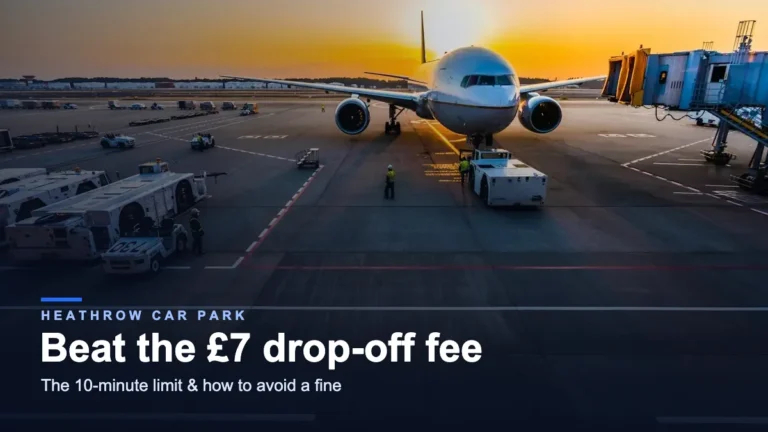 Read more about the article Heathrow Drop-Off Charge 2026: The £7 Fee, the 10-Minute Limit and How to Avoid a Fine