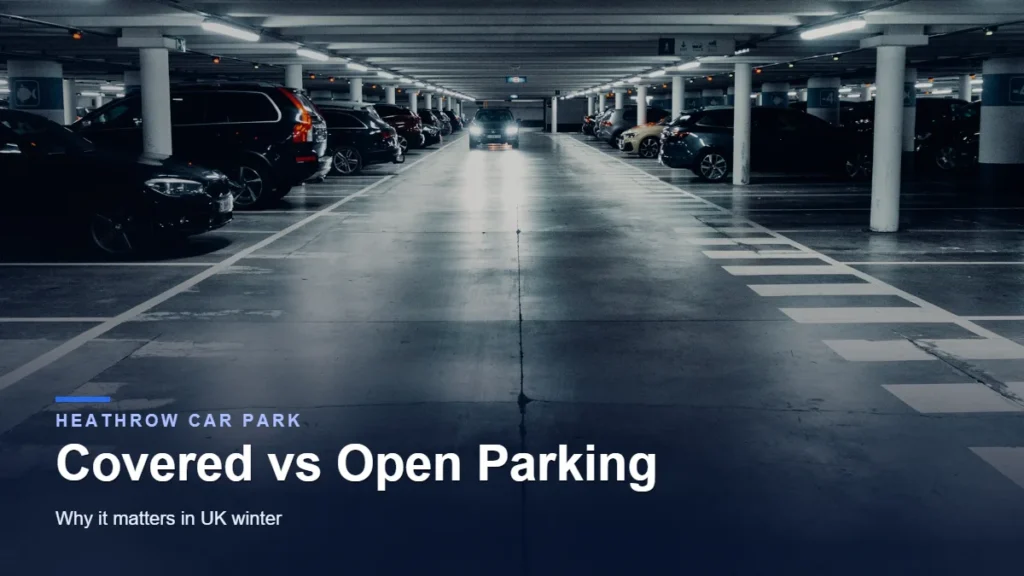 Read more about the article Covered Multi-Storey vs. Open Field Airport Parking: Why It Matters in UK Winter